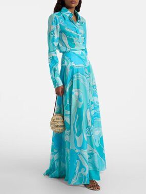 PUCCI Cotton Orchidee Maxi Skirt